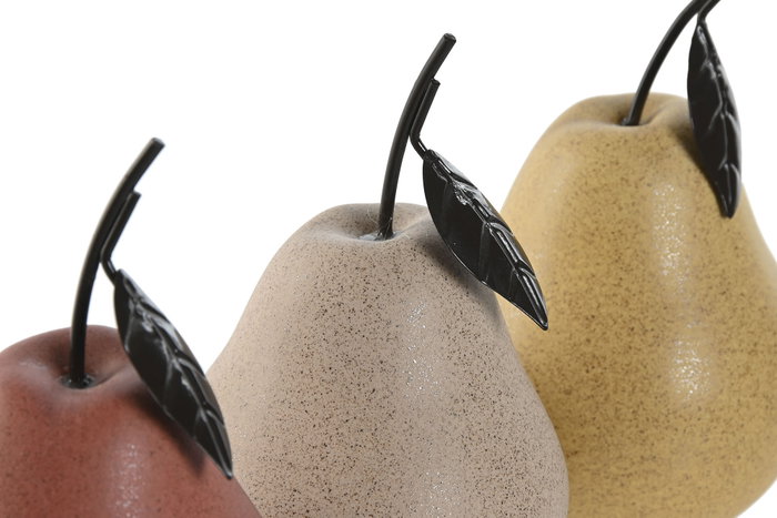DKD Home Decor Decoración de Porcelana Pera Mate Surtida