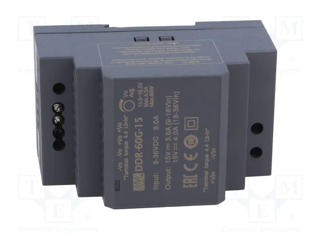 MEAN WELL DDR-60G-15 Convertidor DC/DC 60W 15VDC MEAN WELL DDR-60G-15 Convertidor DC/DC 60W 15VDC