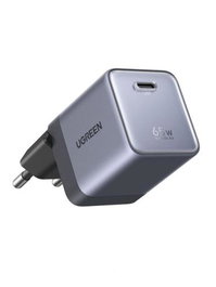 UGREEN NEXODE AIR 65W Cargador Rápido GaN USB-C Gris Estándar Europeo