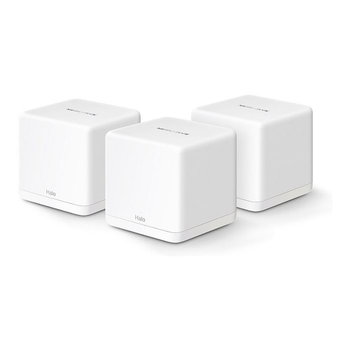 TP-Link Mercusys Halo H60X (3-Pack) Sistema Mesh WiFi 6 Doble Banda, Cubierta 550 m2, 1500 Mbps, Blanco, Router WLAN 802.11ax