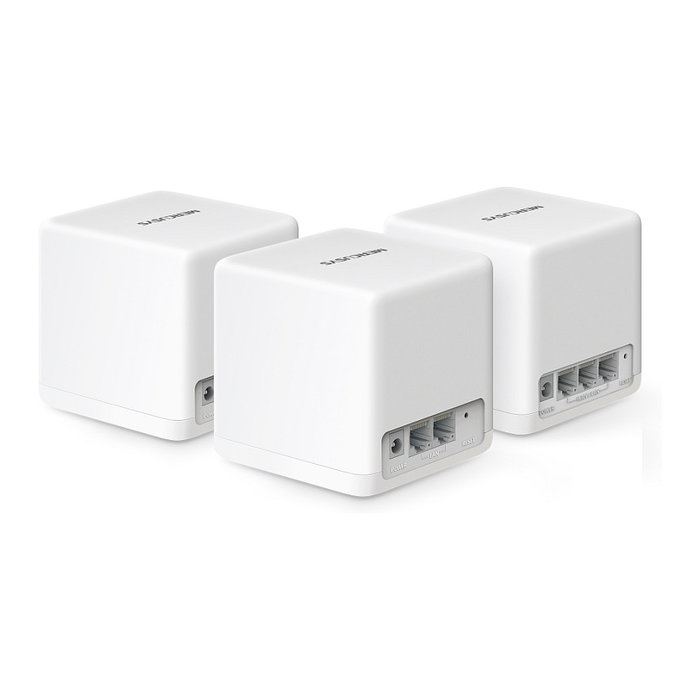 TP-Link Mercusys Halo H60X (3-Pack) Sistema Mesh WiFi 6 Doble Banda, Cubierta 550 m2, 1500 Mbps, Blanco, Router WLAN 802.11ax