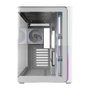 FSP M580-WP Caja PC Gaming ATX Mid Tower - Blanca, 4 Ventiladores PWM ARGB Reverse 120mm, USB 3.0, USB Tipo-C, Panel de Vidrio Templado Curvo, Soporte 360mm