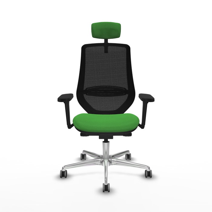 PIQUERAS Y CRESPO Silla de oficina Mardos con mecanismo Sincro/Traslack, Verde y Negro