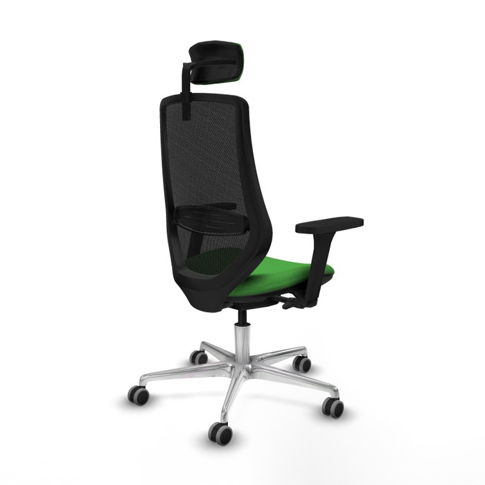 PIQUERAS Y CRESPO Silla de oficina Mardos con mecanismo Sincro/Traslack, Verde y Negro