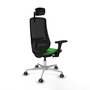 PIQUERAS Y CRESPO Silla de oficina Mardos con mecanismo Sincro/Traslack, Verde y Negro