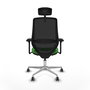 PIQUERAS Y CRESPO Silla de oficina Mardos con mecanismo Sincro/Traslack, Verde y Negro