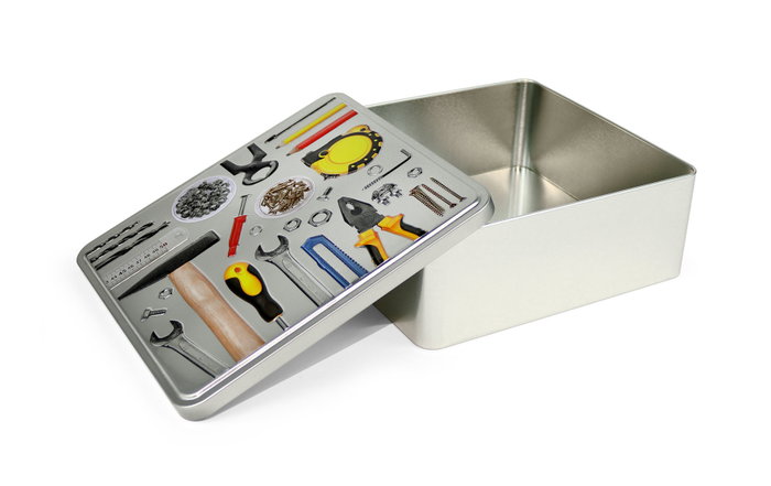 Inde Estuche Metal Herramientas 23.7 cm x 8.9 cm x 22.3 cm (12 Unidades)