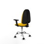 PIQUERAS Y CRESPO Silla de oficina Algarra Amarillo con Base Cromada