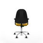PIQUERAS Y CRESPO Silla de oficina Algarra Amarillo con Base Cromada