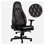Noblechairs ICON Echtleder Gaming Stuhl schwarz/schwarz