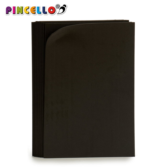 Pincello Juego 10 Laminas Goma Eva Negro 20 x 30 cm (Set de 24)