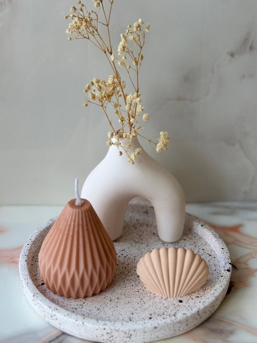 Aberto Design Velas de Concreto, 32ST, Juego de 4 Piezas, Material Duradero, Elegancia Moderna para el Hogar