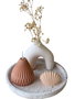 Aberto Design Velas de Concreto, 32ST, Juego de 4 Piezas, Material Duradero, Elegancia Moderna para el Hogar
