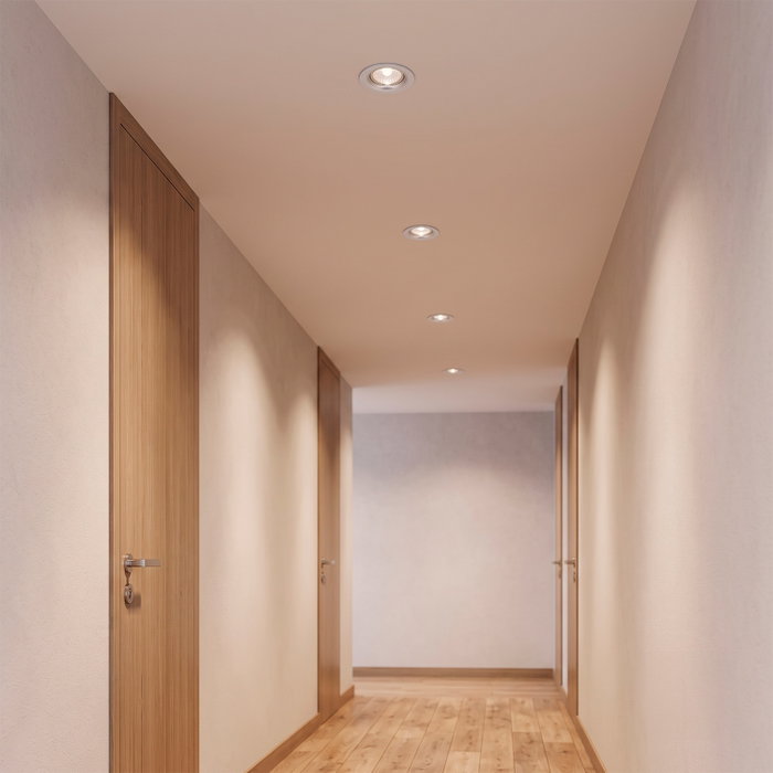 Virel Aro downlight empotrable redondo GU10 color plata Virel Aro downlight empotrable redondo GU10 color plata