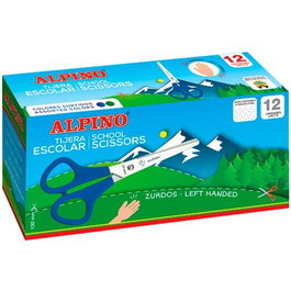 Alpino Tijeras Escolares School Especial Zurdos Acero Inoxidable C-Surtidos (Set de 12) (Set de 12)