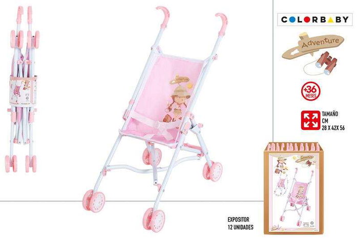 Color Baby Silla de Muñeca Plegable Adventure Pink 28x42x56 cm