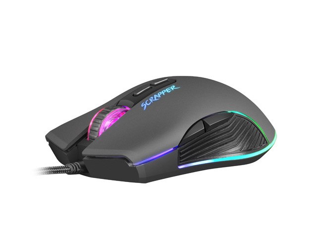 Fury Scrapper Mouse Óptico Alámbrico 6400 DPI 7 Botones RGB