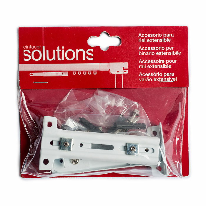 Cintacor Soporte lateral doble riel reforzado blanco, 2 uds Cintacor Soporte lateral doble riel reforzado blanco, 2 uds