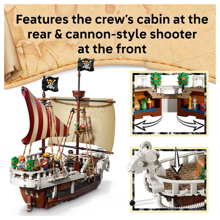 LEGO One Piece Barco Pirata Going Merry Juego de Construcción 75639, 1376 Piezas, Edad 10+