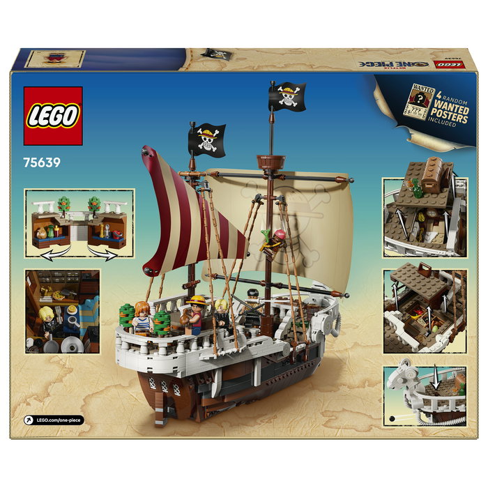 LEGO One Piece Barco Pirata Going Merry Juego de Construcción 75639, 1376 Piezas, Edad 10+