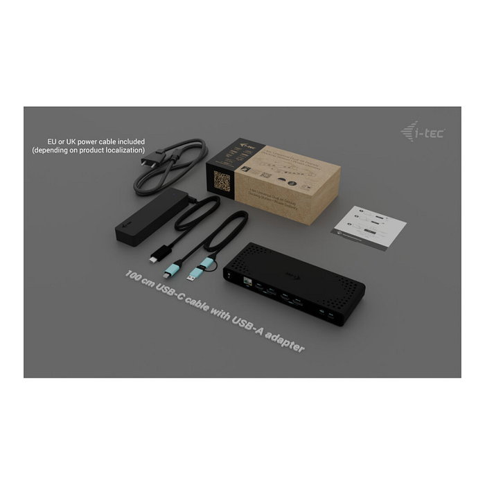 I-tec Dock Estación Acoplamiento Universal Dual 4K Display USB-C PD 85W, 2x HDMI, 2x DisplayPort, Gigabit Ethernet, Negro I-tec Dock Estación Acoplamiento Universal Dual 4K Display USB-C PD 85W, 2x HDMI, 2x DisplayPort, Gigabit Ethernet, Negro