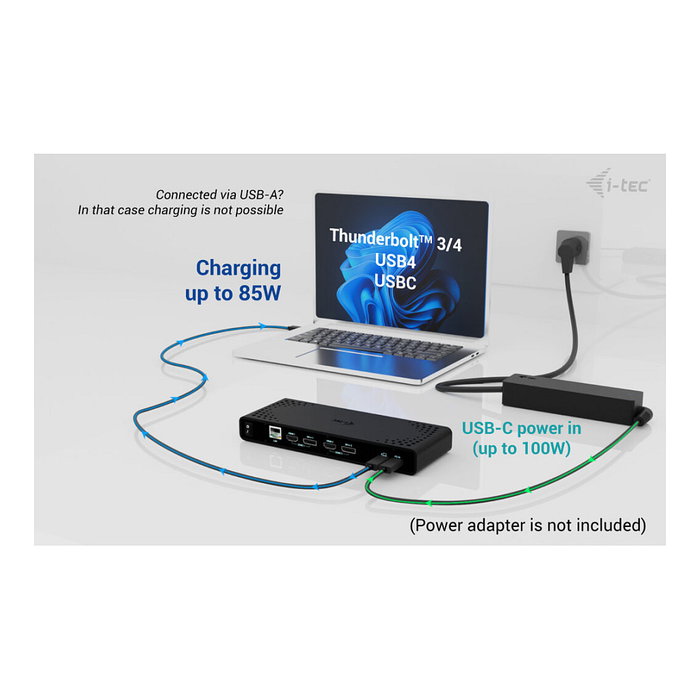 I-tec Dock Estación Acoplamiento Universal Dual 4K Display USB-C PD 85W, 2x HDMI, 2x DisplayPort, Gigabit Ethernet, Negro I-tec Dock Estación Acoplamiento Universal Dual 4K Display USB-C PD 85W, 2x HDMI, 2x DisplayPort, Gigabit Ethernet, Negro