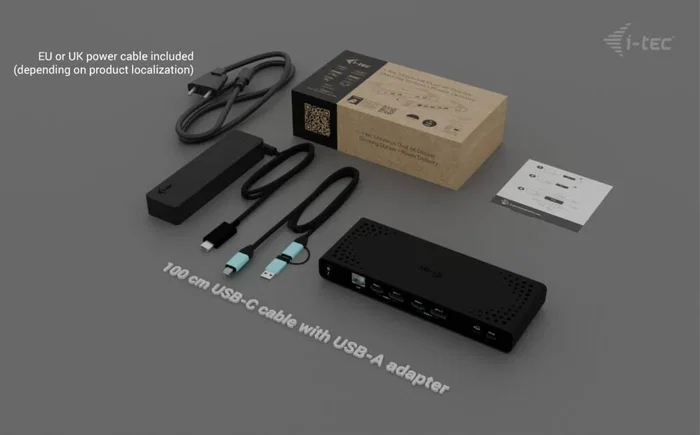 I-tec Universal Dual 4K Display Docking Station con Cargador USB-C 100W I-tec Universal Dual 4K Display Docking Station con Cargador USB-C 100W