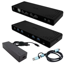 I-tec Universal Dual 4K Display Docking Station con Cargador USB-C 100W