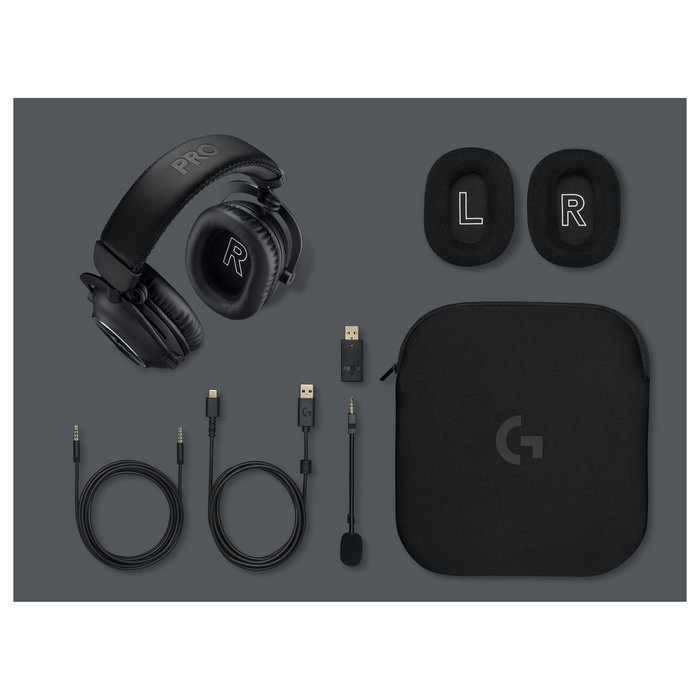 Logitech PRO X 2 Lightspeed Auriculares Inalámbricos + Stand WRLS Negro
