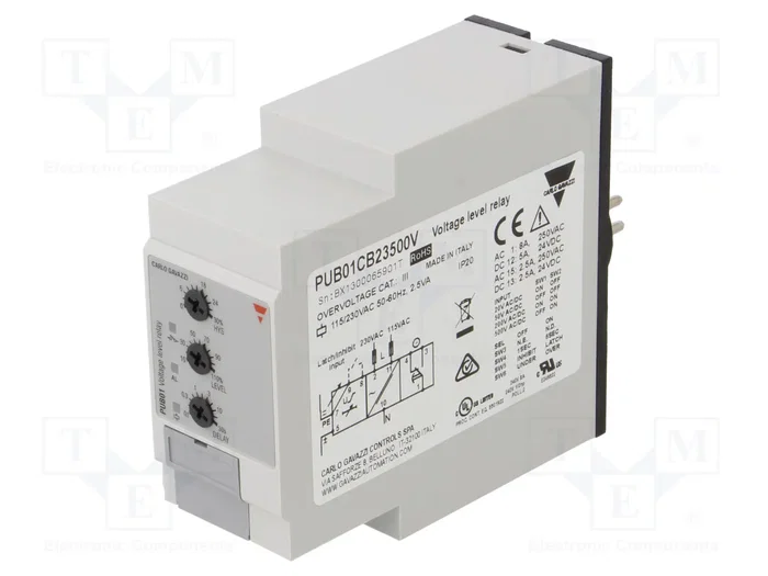 CARLO GAVAZZI Relé de monitorización de tensión 115/230VAC SPDT CARLO GAVAZZI Relé de monitorización de tensión 115/230VAC SPDT