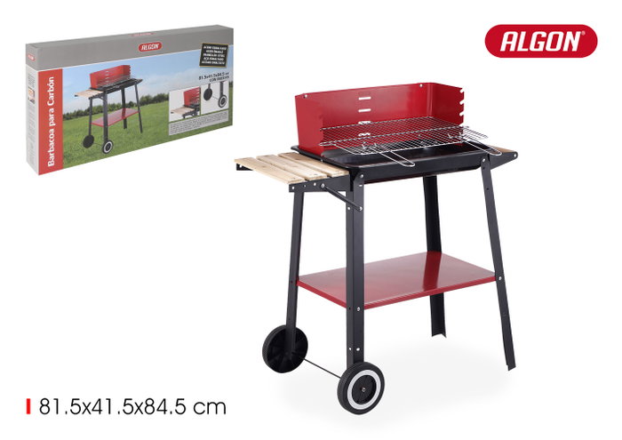 Algon Bbq Barbacoa con Ruedas 81.5x41.5x84.5cm Algon Bbq Barbacoa con Ruedas 81.5x41.5x84.5cm
