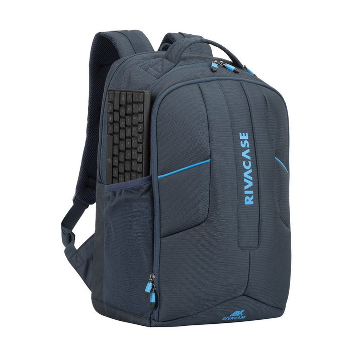 Rivacase 7861 Mochila para Portátil de 43,9 cm (17,3") Azul - Compartimento para Tableta, Resistente al Agua y Golpes, Poliéster