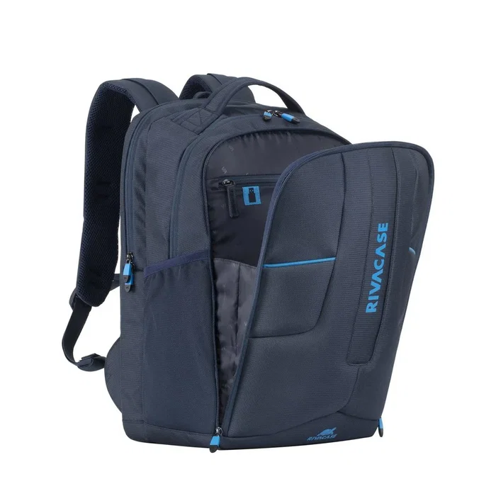 Rivacase 7861 Mochila para Portátil de 43,9 cm (17,3") Azul - Compartimento para Tableta, Resistente al Agua y Golpes, Poliéster