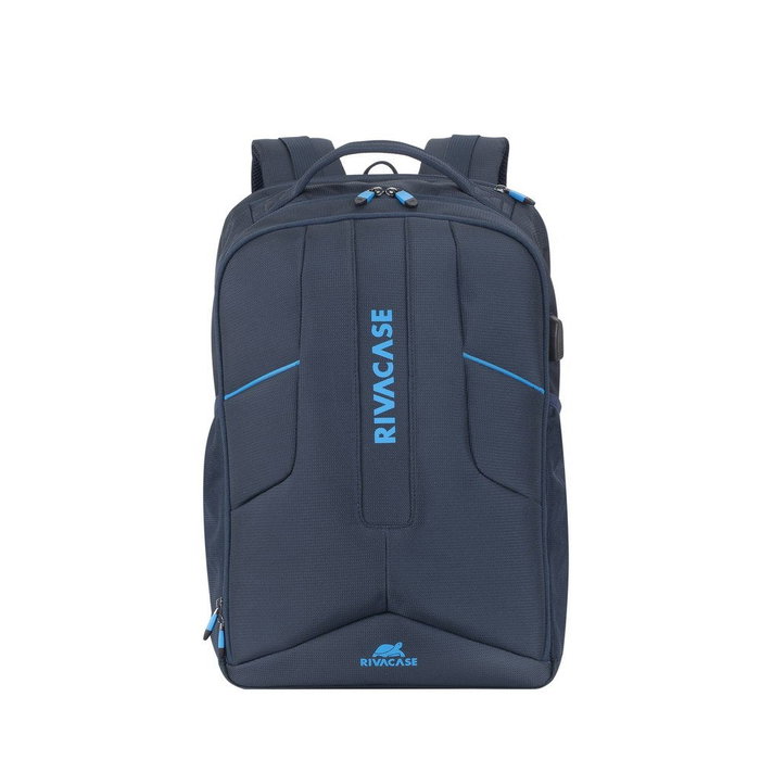 Rivacase 7861 Mochila para Portátil de 43,9 cm (17,3") Azul - Compartimento para Tableta, Resistente al Agua y Golpes, Poliéster