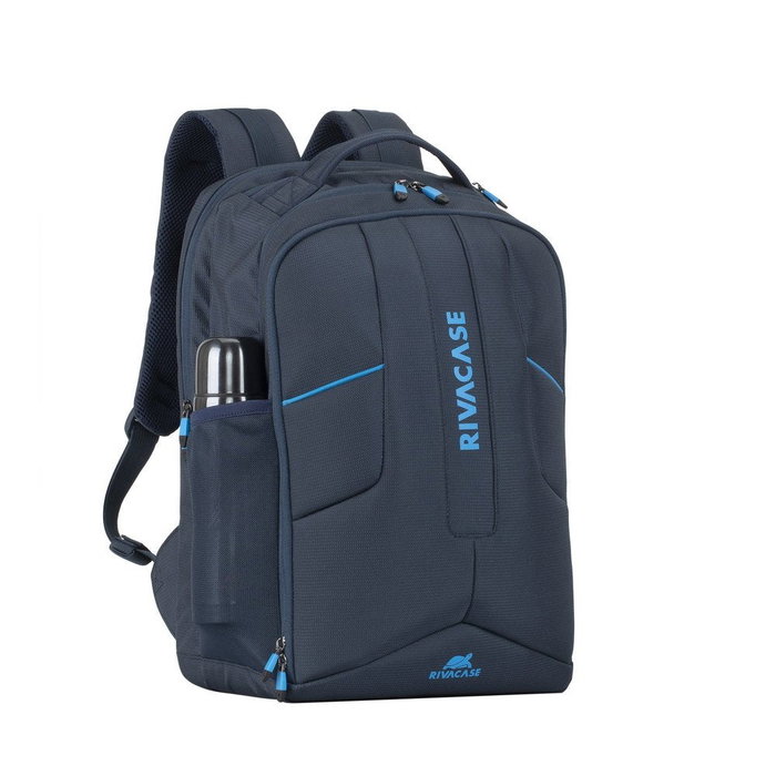 Rivacase 7861 Mochila para Portátil de 43,9 cm (17,3") Azul - Compartimento para Tableta, Resistente al Agua y Golpes, Poliéster