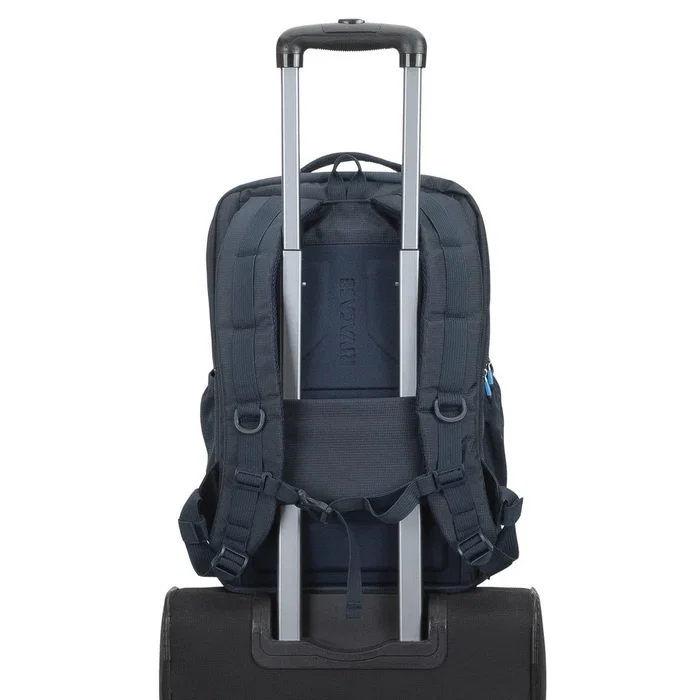 Rivacase 7861 Mochila para Portátil de 43,9 cm (17,3") Azul - Compartimento para Tableta, Resistente al Agua y Golpes, Poliéster