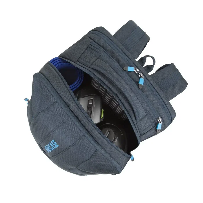 Rivacase 7861 Mochila para Portátil de 43,9 cm (17,3") Azul - Compartimento para Tableta, Resistente al Agua y Golpes, Poliéster
