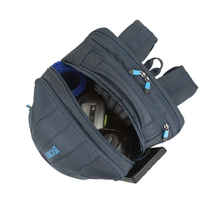 Rivacase 7861 Mochila para Portátil de 43,9 cm (17,3") Azul - Compartimento para Tableta, Resistente al Agua y Golpes, Poliéster