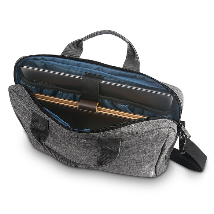 Lenovo T210 Maletín Toploader Casual para Portátil de 39,6 cm (15.6") Gris con Tirante para Hombro - Ligero 465 g, Resistente al Polvo y Rayones