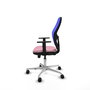 PIQUERAS Y CRESPO Silla de oficina Jorquera con mecanismo Sincro/Traslack, Rosa y Azul