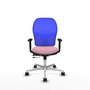 PIQUERAS Y CRESPO Silla de oficina Jorquera con mecanismo Sincro/Traslack, Rosa y Azul