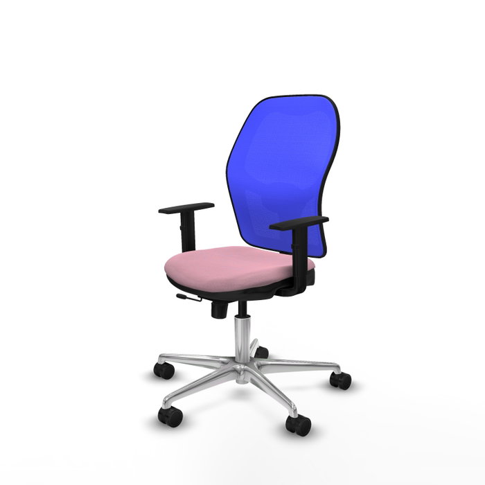PIQUERAS Y CRESPO Silla de oficina Jorquera con mecanismo Sincro/Traslack, Rosa y Azul PIQUERAS Y CRESPO Silla de oficina Jorquera con mecanismo Sincro/Traslack, Rosa y Azul