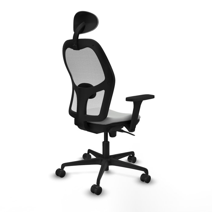PIQUERAS Y CRESPO Silla de oficina Jorquera con mecanismo Sincro, Gris claro y Blanco