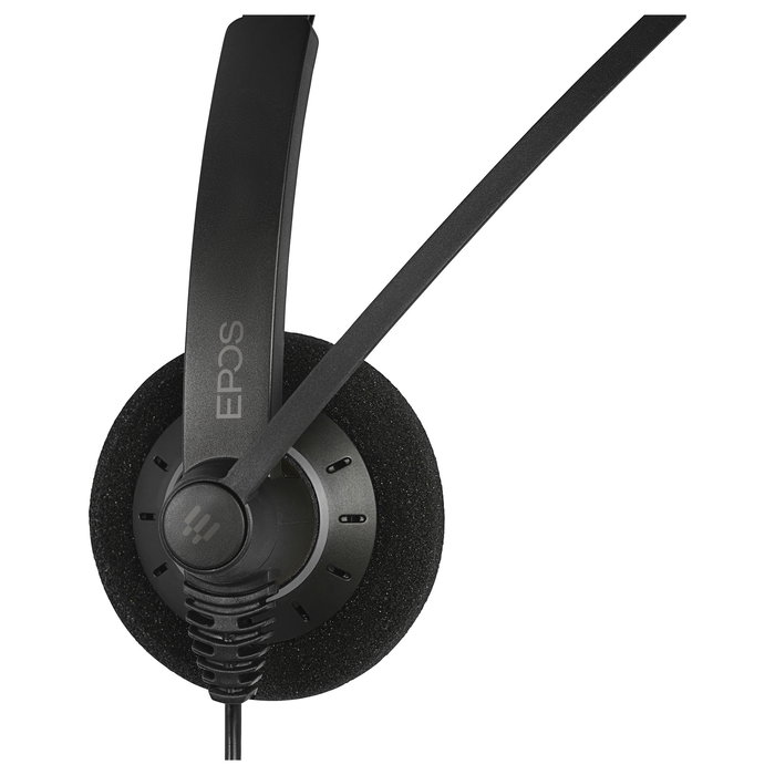 EPOS Auriculares para Diadema con Micrófono Boom Impact SC 30 Alámbrico Supraaural Negro y Plata para Llamadas y Música