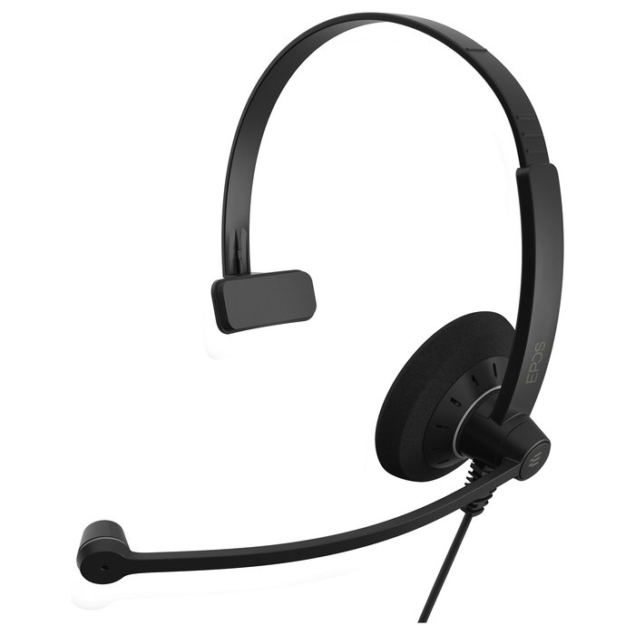 EPOS Auriculares para Diadema con Micrófono Boom Impact SC 30 Alámbrico Supraaural Negro y Plata para Llamadas y Música