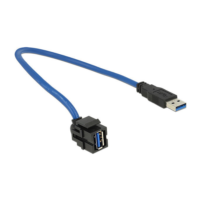Delock Módulo Keystone USB 3.2 Gen 1 con cable de 0,5 m
