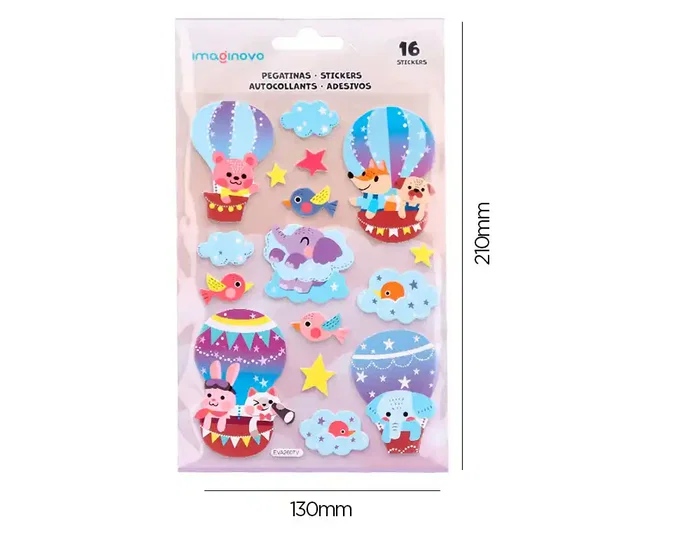 Imaginovo Pegatinas Magic Dreams Globo con Relieve 210x130 mm en Blister