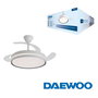 DAEWOO Ventilador de Techo con Aspas Retráctiles de 42 Pulgadas, LED 36W, Control por App, 3 Velocidades, Motor 30W
