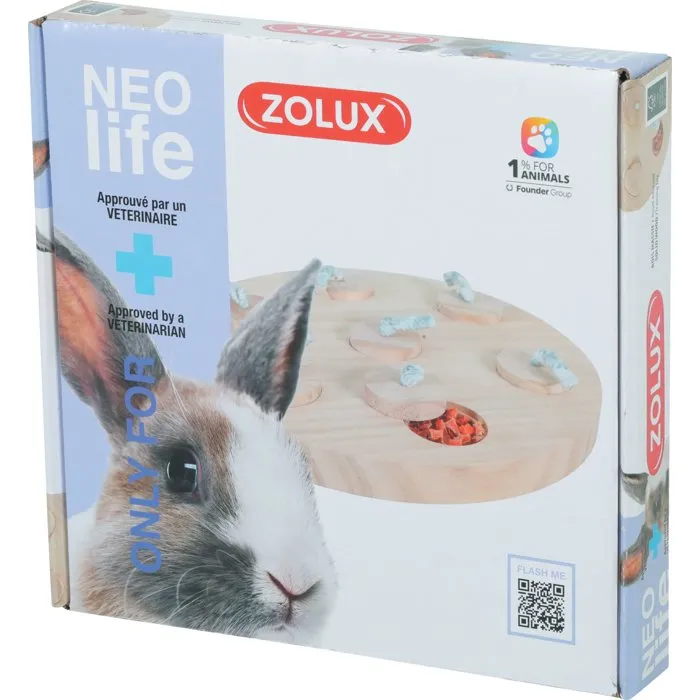 ZOLUX Bandeja de madera para golosinas ZOL1700515056488 - Juguete de actividades para estimulación y enriquecimiento