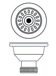 TECNO Válvula de cesta de acero inoxidable 115-SALD.40(T73 -50345